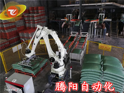 騰陽(yáng)高速全自動(dòng)碼垛機(jī)滿足飼料客戶的需求