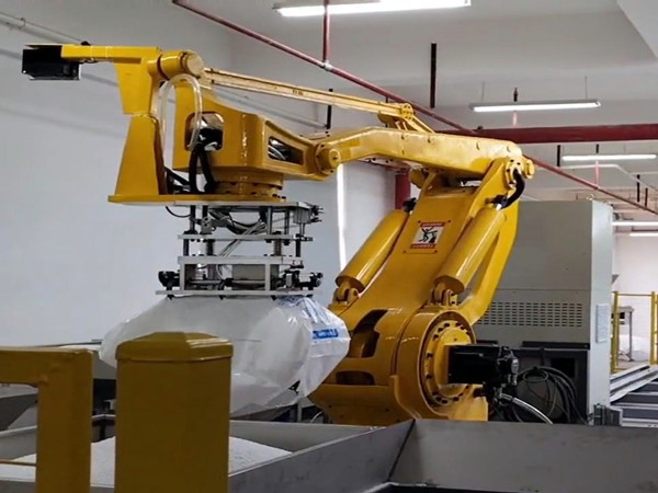 <strong>塑料顆粒拆包投料機器人  自動破袋上下料</strong>